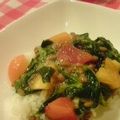 ゆぅしゅんまみー's cooksnap of when they made 納豆×トマト×モロヘイヤdeうまぁ～☆.