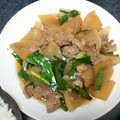 tanikko's cooksnap of when they made 大根とにらと豚のレンジ煮.