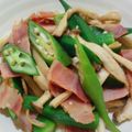 ゆみらんたん's cooksnap of when they made ☆オクラとベーコンとエリンギの炒め物☆.