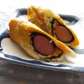 doiko's cooksnap of when they made ソーセージのくるくる卵焼き☆.