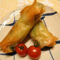 futaba8's cooksnap of when they made 材料３つ！！胡瓜と生姜のおつまみ春巻き★.