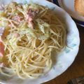 karuo's cooksnap of when they made 簡単♡我が家のクリームパスタ♡.
