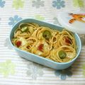 赤い電話's cooksnap of when they made ＊お弁当＊まきまきパスタ＊.