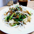 母ちゃん☆'s cooksnap of when they made 小松菜・もやし・しめじ・厚揚げ。かけ醤油.