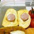 ayaakari's cooksnap of when they made ウインナーチーズ巻き卵焼きお弁当のおかず.