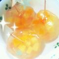 華Paris's cooksnap of when they made 簡単☆子供と一緒に☆フルーツゼリー茶巾.