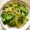 くーまんず's cooksnap of when they made サッパリ！もやしと水菜の和え物♪.