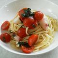 ☆shizu's cooksnap of when they made たことトマトと青じその冷製パスタ.