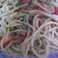 kukonyan's cooksnap of when they made トマトとツナの冷製和風パスタ.