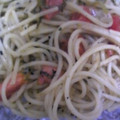kukonyan's cooksnap of when they made トマトとツナの冷製和風パスタ.