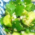chou*'s cooksnap of when they made パクチー好きにはたまらない！香菜キュウリ.