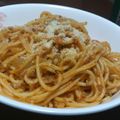 えさかかさはや's cooksnap of when they made 牛豚合い挽き肉パスタゆかりトッピング.