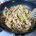 桃と林檎と舞空術's cooksnap of when they made ワサビマヨ風味の簡単豚小間レタス炒め。.