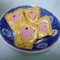 totomomoiro's cooksnap of when they made 可愛すぎっ♪ハート型卵焼き♪.