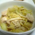 ueming's cooksnap of when they made キャベツと鶏肉の煮込み.