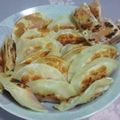 真利依's cooksnap of when they made 餃子の皮で包むベーコンチーズ巻き.