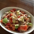 ｅｒｉ___'s cooksnap of when they made 豚肉とトマトとアボカドのぶっかけ麺.