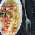 リリコと宇宙's cooksnap of when they made 簡単！ナス・トマト・キュウリの冷製パスタ.