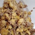 ともままれしぴ's cooksnap of when they made ★渋川市学校給食★鶏たまそぼろ.
