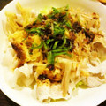 madihsoy's cooksnap of when they made 豚しゃぶ、みょうがとしそと油揚げ投入.