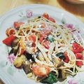 鈴ピヨ's cooksnap of when they made トマトとナスとバジルの夏パスタ.