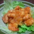 きゃろ☆'s cooksnap of when they made あんが決めて‼えびチリ☆.