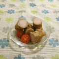 赤い電話's cooksnap of when they made お弁当の…おさかなソーセージで和風肉巻き.