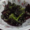 たなぺ6950's cooksnap of when they made 新野菜！プチヴェールのごま和え.
