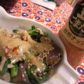 tomokoshiawase's cooksnap of when they made 金のごまだれで「春菊と舞茸の和え物」♪.