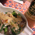 tomokoshiawase's cooksnap of when they made 金のごまだれで「春菊と舞茸の和え物」♪.