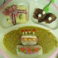 rikococoママ's cooksnap of when they made お誕生日のデコカレー　★ケーキ★.