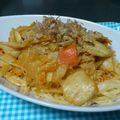 chamiri's cooksnap of when they made そうめんチャンプルーキムチ味♪.