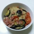 ラヴぃ's cooksnap of when they made カリカリベーコンと夏野菜のピリ辛素麺♬.