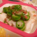 rie-tin's cooksnap of when they made さっぱり！！オクラと長芋のじゃこ梅肉和え.