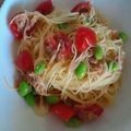 ♪♪yoko♪♪'s cooksnap of when they made プチトマトと枝豆の冷製パスタ.