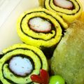 HAL５５'s cooksnap of when they made お弁当❀可愛いかにかま入りくるくる卵焼き.