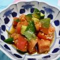 Haru Haru's cooksnap of when they made 胡瓜＆トマトサラダ☆柚子胡椒ドレッシング.