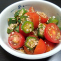 さくらもち姫's cooksnap of when they made トマトとオクラの簡単ナムル和え.