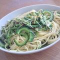 ようさんママ's cooksnap of when they made ゴーヤとジャコのペペロンチーノ.