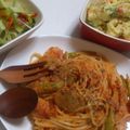 a0330's cooksnap of when they made 海老とアスパラのトマトクリームパスタ☆.