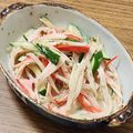 ガッキーパパ's cooksnap of when they made 5分de胡瓜&カニかま☆モヤシ胡麻サラダ.