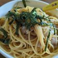 やんやんパパ's cooksnap of when they made にんにくの芽と豚バラの和風パスタ.