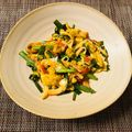 まーちゃろう's cooksnap of when they made ニラかにかま卵焼き.