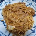 iurius's cooksnap of when they made 一人ランチに♪残りカレーでカルボナーラ.