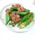 ☆sinnkuro★'s cooksnap of when they made ご飯もお酒もすすむ♪おくらベーコン炒め.