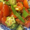 京と楓's cooksnap of when they made トマトとオクラのマリネ.