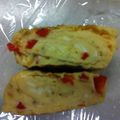 うみみ's cooksnap of when they made お弁当彩り☆パプリカと塩えんどうの卵焼き.