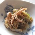 きらり流れ星's cooksnap of when they made じゃがいもとキャベツのイカの塩辛炒め.
