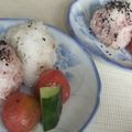 きらり流れ星's cooksnap of when they made 三色三角おにぎり.