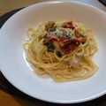 ぴよまめ。's cooksnap of when they made ドライトマトと大葉のクリームソースパスタ.